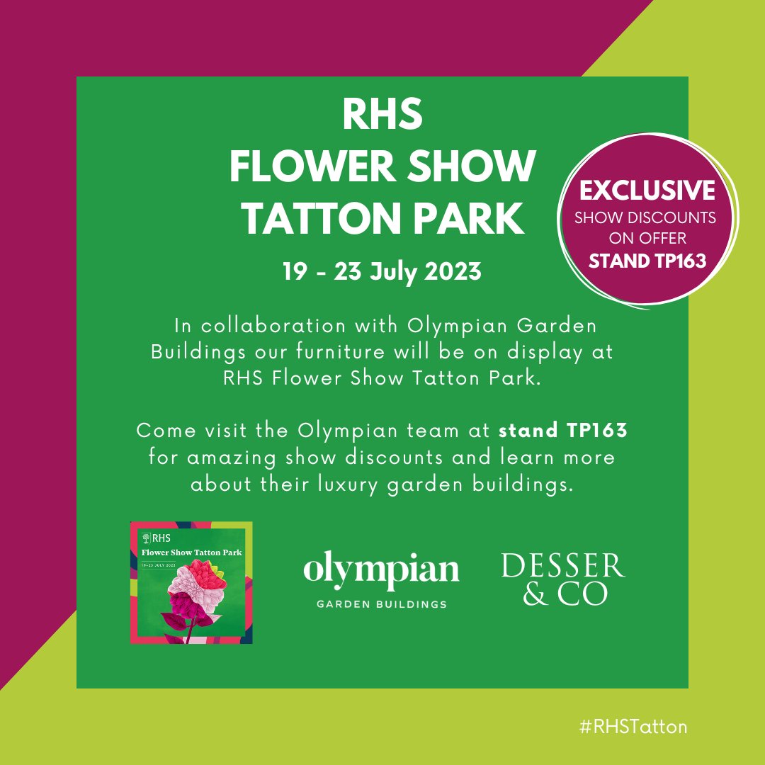 🌿 Exciting News! 🌿 We're thrilled to announce our collaboration with <a href="/OlympianGarden/">Olympian Garden Buildings</a> at #RHSTatton

Visit stand TP163 &amp; be inspired by the elegance of our #rattanfurniture within their exquisite garden buildings &amp; structural designs.

#GardenFurniture #OutdoorLiving