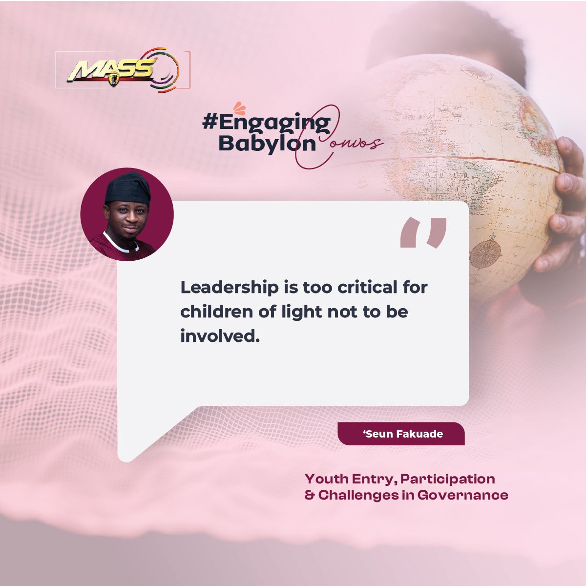 TOLUccI's tweet photo. #EngagingBabylonConversation continues next Thursday
by 9:00pm.
RECAP HERE: https://t.co/WesUI2WgnY
#MASS #MASSmovement #Leadership #YouthDevelopment #Politics #Governance #PublicPolicy #EngagingBabylon #engagingbabylonconversation https://t.co/fbumY1gzLV