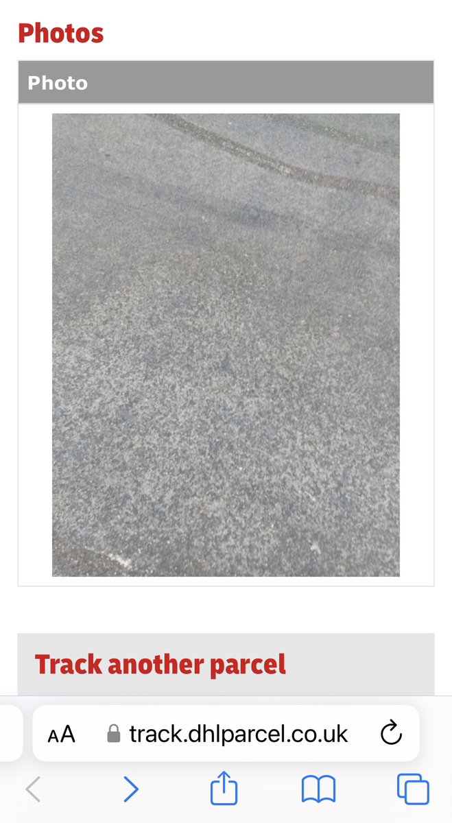 This is the proof of delivery photograph from <a href="/DHLexpress/">DHL Express</a> - what an absolute joke. It’s not our street. We paid for express delivery and rearranged our day to be in. Cowboys.