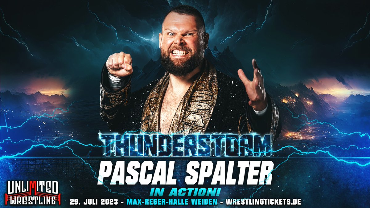 Der Stern der Hauptstadt erstrahlt über #Weiden: Pascal Spalter wird bei Unlimited #Wrestling: Thunderstorm dabei sein – und sicher hat er wieder gute Gründe im Gepäck, warum ER und kein anderer Euer Lieblings-Wrestler sein sollte...

🎟️wrestlingtickets.de