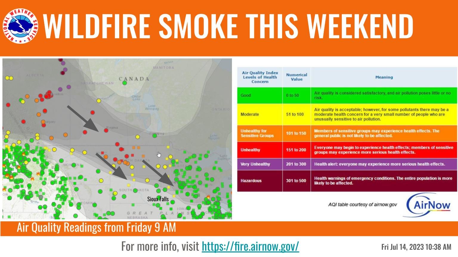NWS Sioux Falls On Twitter IT S BACK Smoke From Canadian nws-sioux-falls-on-twitter-it-s-back-smoke-from-canadian