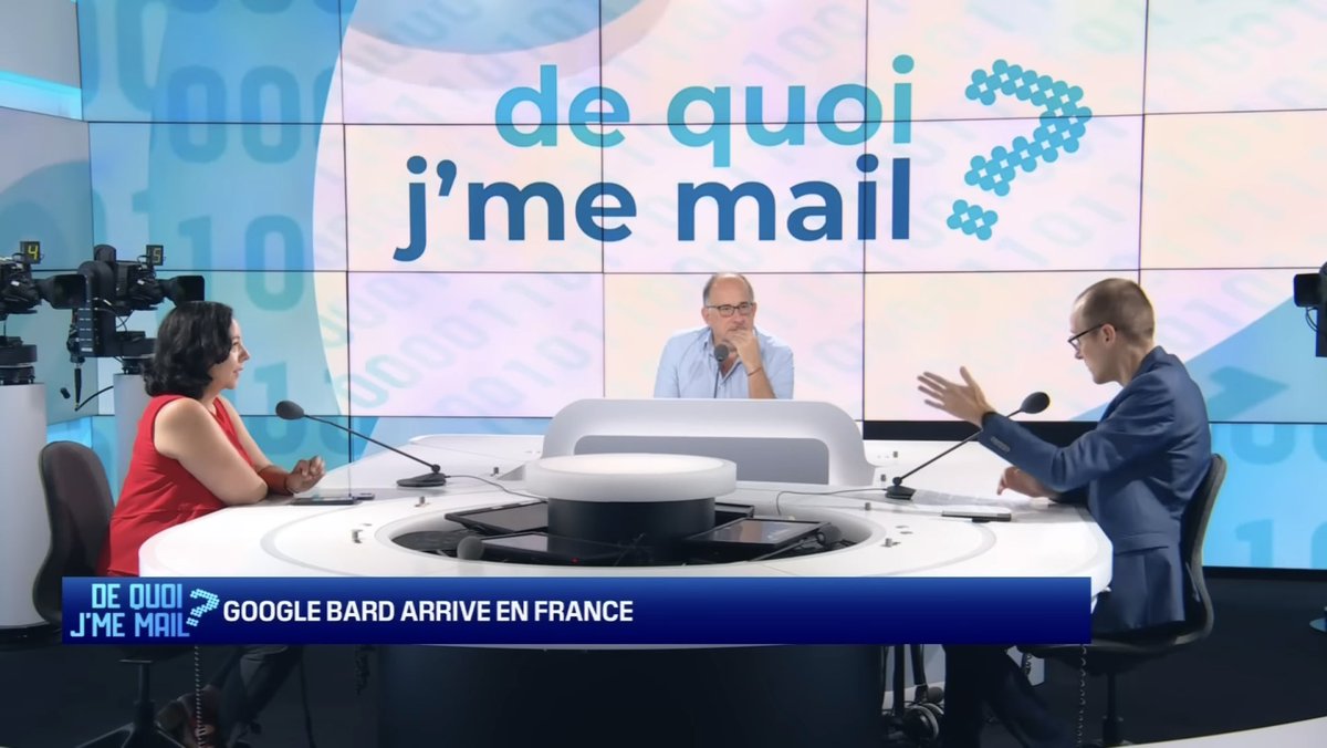 Votre #DQJMM du 14 juillet est là ! 
On a testé #Bard en français, <a href="/elonmusk/">Elon Musk</a> prépare son arrivée dans l’#IA 
#Nostalgeek nous plonge en 2016 dans la genèse et l’incroyable succès de #PokemonGo !
Vidéo : youtu.be/RXQPuraJvlc
Audio : bfmtv.com/economie/repla…