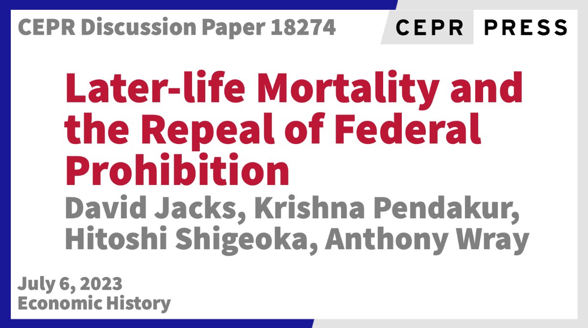 Cepr On Twitter New Cepr Discussion Paper Dp18274 Later Life