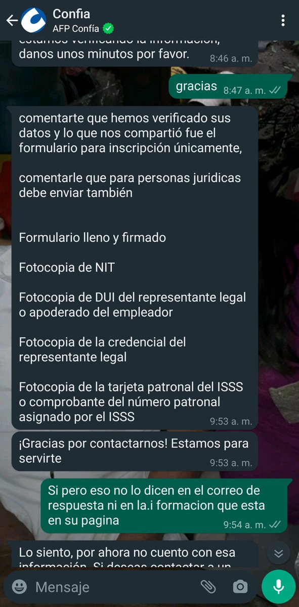 AndreadeMedran1's tweet photo. @SSF_ElSalvador @AFPCrecer @AFPCONFIA Como es posible que a una semana y me salen con eso cuando en ningun lado dice que debo adjuntar todo eso, espero.que ustedes paguen la multa de quienes nos tienen esperando @AFPCONFIA https://t.co/hRN7blrmcq
