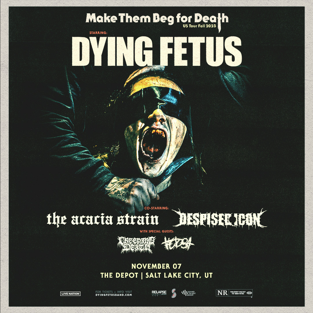 depotslc's tweet image. SLC! Time for more shows to be on sale NOW! 

🎶 TesseracT | 10/24
🎶 The Struts | 11/21
🎶 Dying Fetus | 11/7

🎫 livemu.sc/3roET0J