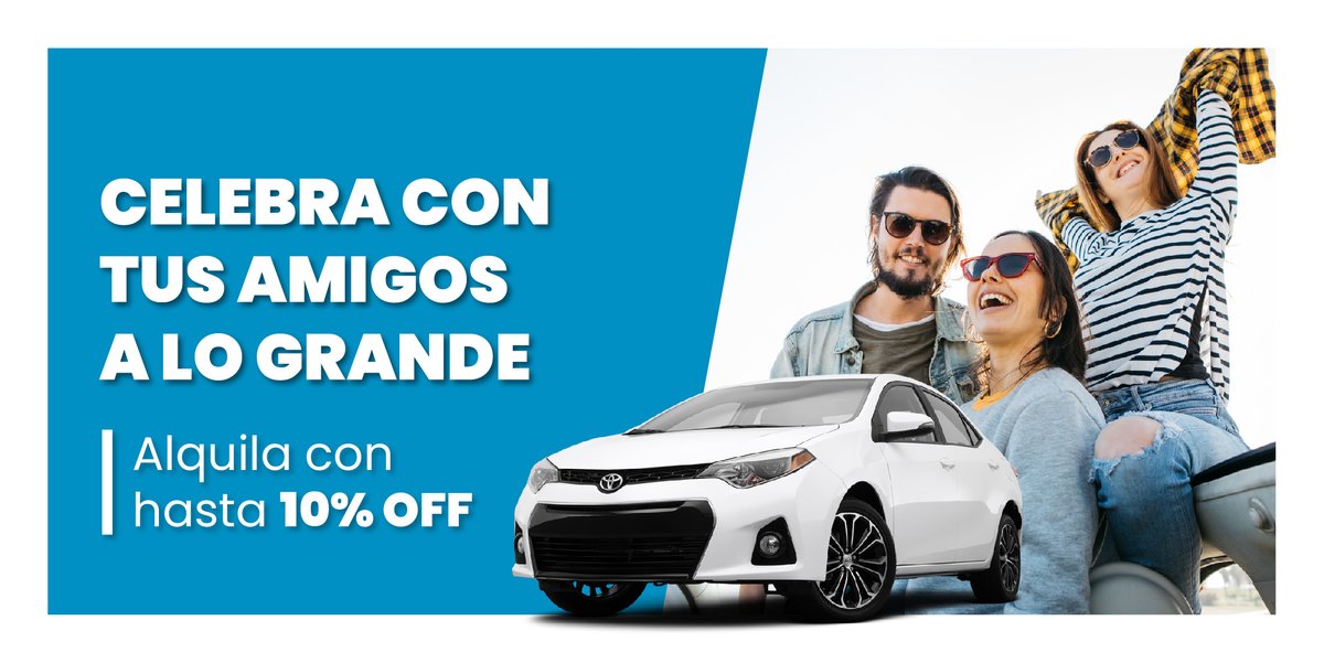RentingCarz's tweet photo. 🙌🏼 🤩Sabemos lo importante que son los amigos. Por eso, queremos que celebres el Mes de la Amistad a lo grande. Te regalamos hasta un 10% de descuento en tu alquiler de autos para que disfrutes con tus amigos. ¡No te la pierdas! 💖 https://t.co/FJ2EgXuo7k https://t.co/j7wiJbRHNj