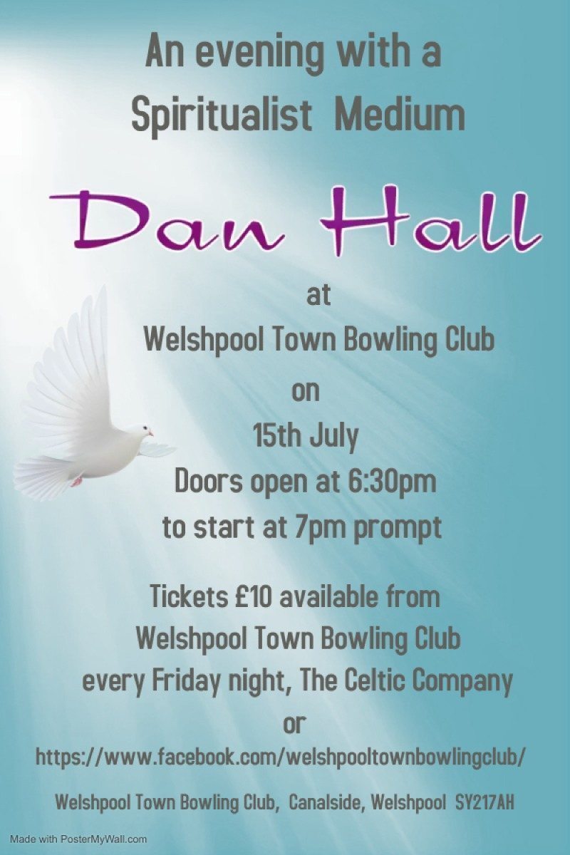 WNMFreegle's tweet photo. Spiritualist Medium Night with Dan Hall  on Sat 15th July 6:30 am https://t.co/XfLieLjgYJ https://t.co/3SutGPXGBO