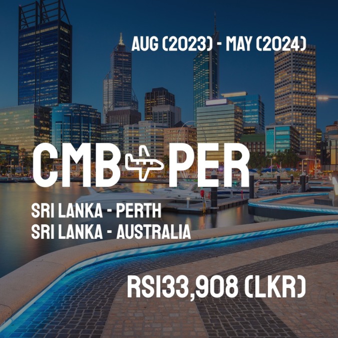 CMBFlyCheap's tweet image. ✈️ Sri Lanka (CMB) to Perth (PER) for only Rs133,908 (LKR) roundtrip 💸
504 live dates on Adventure Machine. - get the app on iOS or Android #srilanka #travelsrilanka #colombostyle #srilankatoday #srilankadaily #gallefort #visitsrilanka