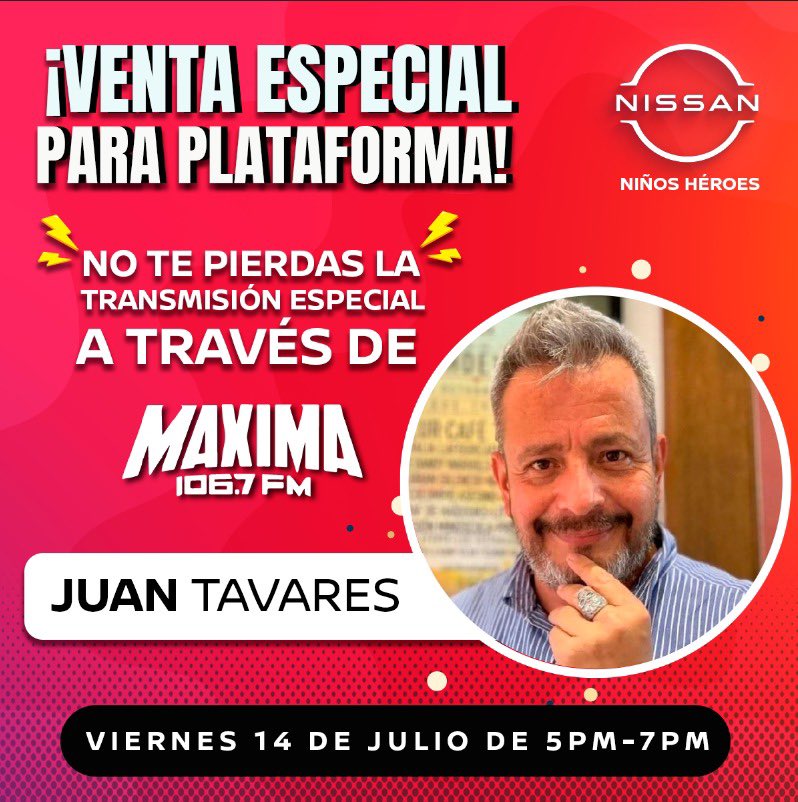soyjuantavares's tweet photo. Hoy en RockNRola vamos a platicar , hablando de música “de Argentina Mr gusta…y de España me gusta ...”
Participa y gana cortesía de @Electrolit y @Megacable boletos de @TecateCRDNDA @Selvamagicagdl y #KitDeDulces
Además tengo en exclusiva 5 ganadores de @mamitapeyote que están con nosotros para @kchiporros
10am @MAXIMA1067FM