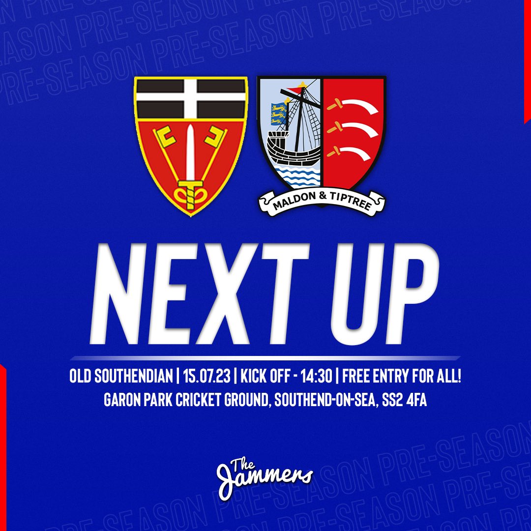 𝐍𝐞𝐱𝐭 𝐔𝐩: 𝐖𝐞 𝐚𝐫𝐞 𝐚𝐰𝐚𝐲 𝐭𝐨 <a href="/OSFC_FND/">Old Southendian</a> 👊

Tomorrow we make our way to Southend to continue our pre-season schedule against Olympian Prem side Old Southendian.

#Jammers🍓