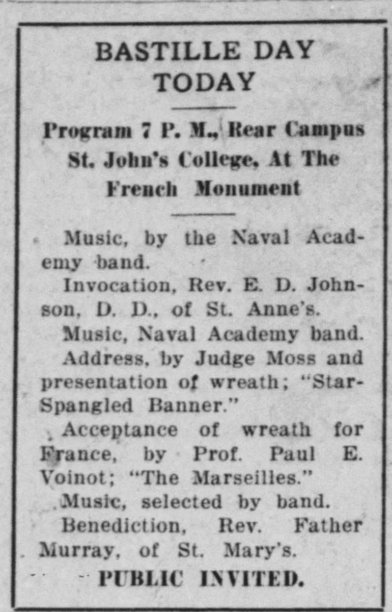 #OTD in 1789, Bastille Day was the turning point for the French Revolution. This holiday commemorates the storming of the Bastille, a fortress that turned into a state prison. 

#ChroniclingAmerica #ChronAm #HistoricMDNews

buff.ly/3NRejoL