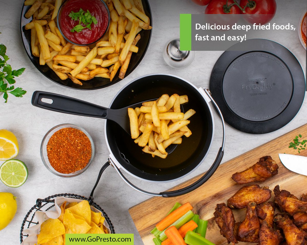 NationalPresto's tweet photo. Start your weekend off right with the FryDaddy® electric deep fryer! #gopresto #fryday #deepfryer https://t.co/UgMKzsaY1S