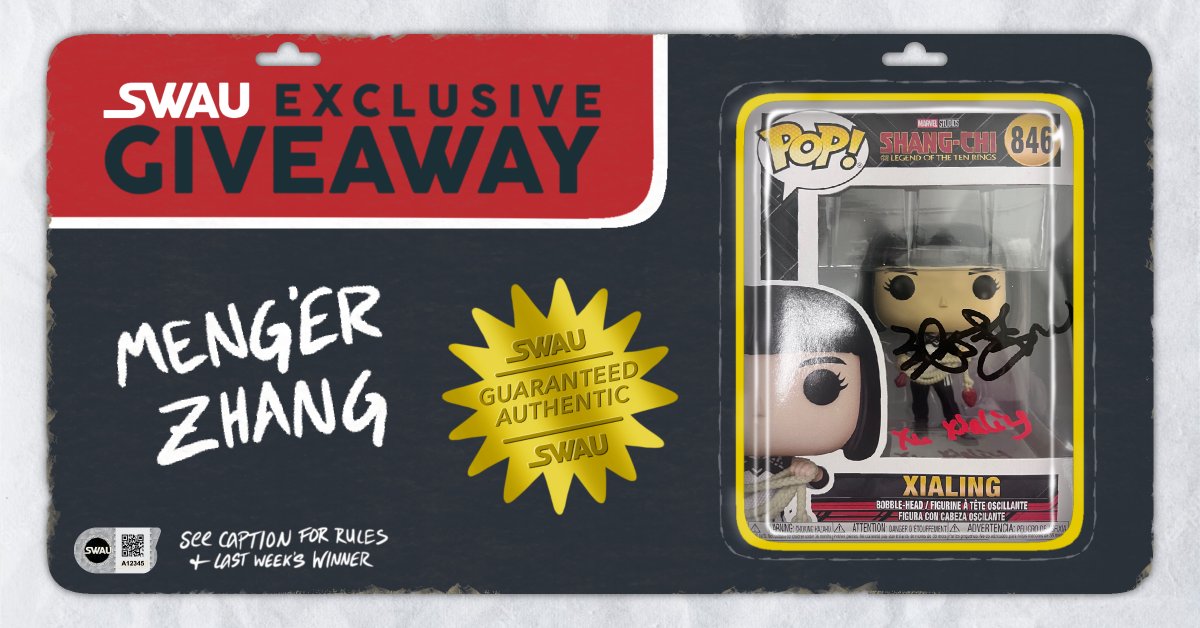 swau_official's tweet photo. 🎉 NEW GIVEAWAY! 🎉

Now is your chance to own a Xialing Funko POP signed by Meng'er Zhang! 🙌

To enter:

- Follow @swau_official 
- Like and RT
- Tag 1 friend per comment for extra entries

Winner will be announced next week. Good luck!

#swau #shangchi #xialing #mengerzhang https://t.co/qjQEYqZfR4