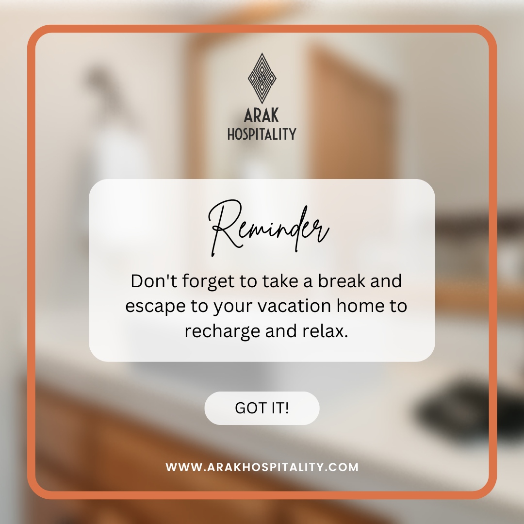 Experience ultimate relaxation and rejuvenation in the privacy of your vacation retreat.

CALL US, WE GOT YOU!

#ArakHospitality #wheretostay #bespokedesign #homerental #homeaway #beachhouse #familyvacations #holidayrentalsagency #vacationrental #propertymanagement