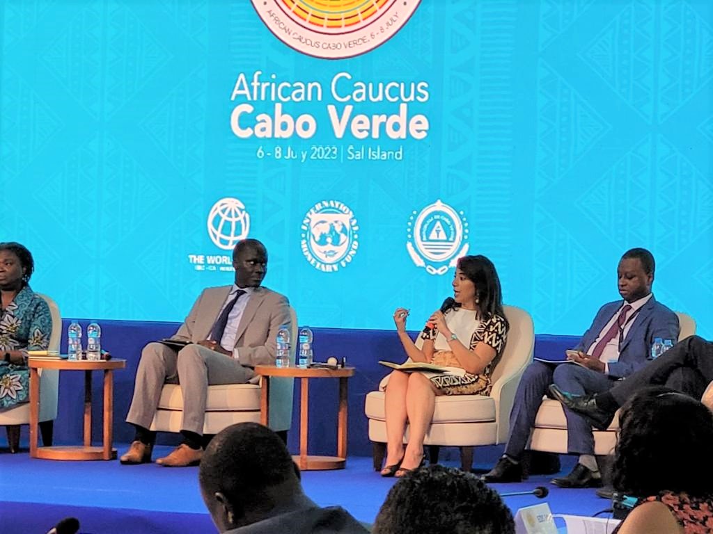 ECA_OFFICIAL's tweet photo. At #Africancaucuscaboverde2023, @ECA_OFFICIAL's Deputy Exec Secretary @HananMorsy14 highlights that @WorldBank investing more in global goods is a move in the right direction to ensure relevance and fit for the 21st century but requires more global funding #ReshapingDevelopment https://t.co/jdyX7ZX9Vj