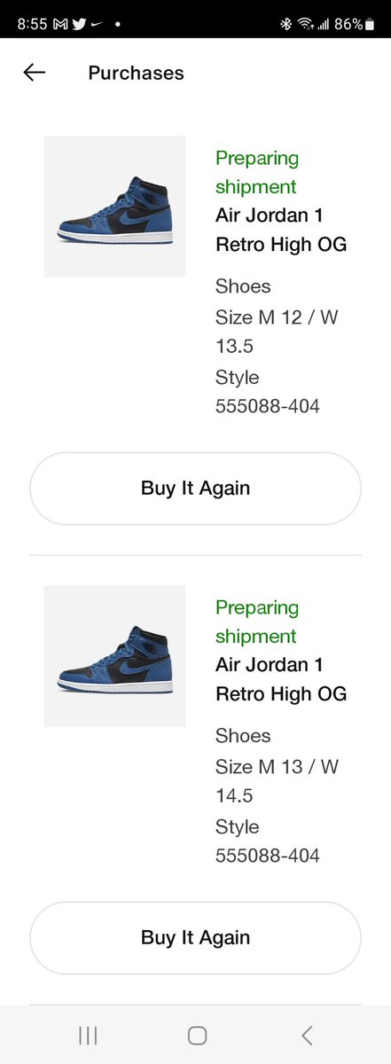 TemjinAlpha's tweet photo. @snkr_twitr Desktop was giving me errors when trying to cart. App FTW.  Thanks once again for the links!!! https://t.co/6HwVKMJCBF