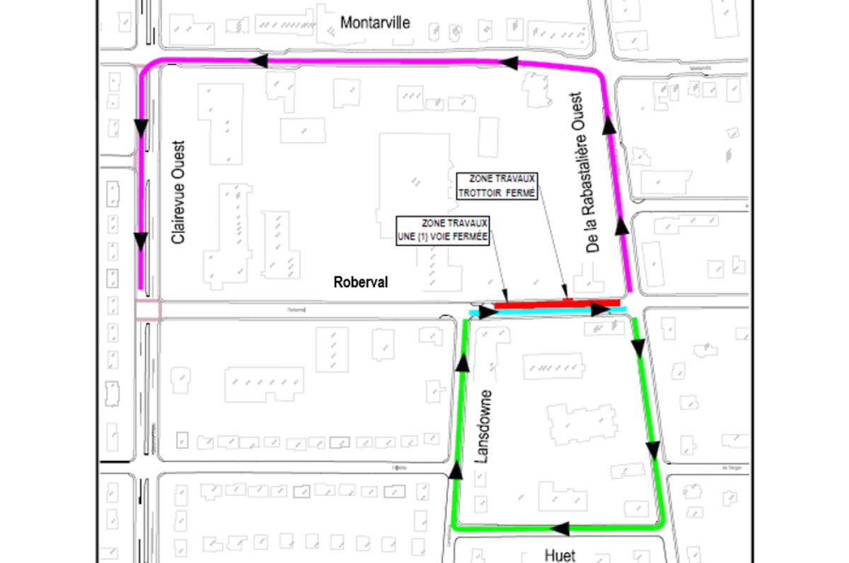 COMMUNIQUÉ - Travaux de construction d’un débarcadère entraînant une fermeture partielle de la rue Roberval du 17 au 21 juillet

bit.ly/3JYEIiW