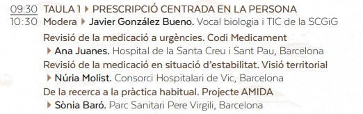Lo bueno de comenzar a peinar canas 🙄es poder moderar una mesa 🔝 en el próximo 27 Congreso de la <a href="/SCGiG/">SCGiG</a> .

Hablaremos de Prescripción Centrada en la Persona con <a href="/anajuanes1/">Ana Juanes</a> <a href="/numobr/">Núria Molist</a> + Sonia Baró. Nivelazo. 
 
Aquí el programa 👇docs.academia.cat/mailing/7281%5…