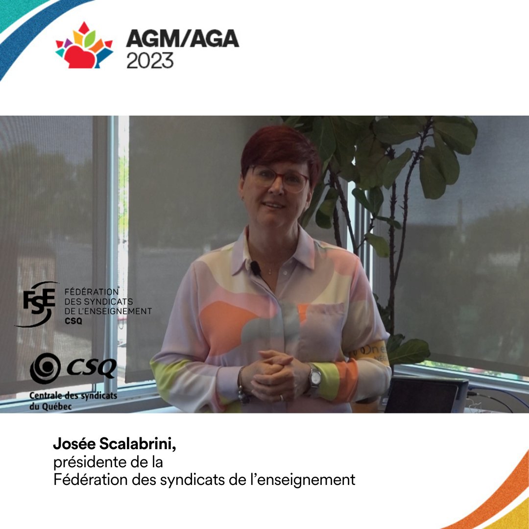 CTFFCE's tweet photo. 👏Merci à Josée Scalabrini, présidente de la @FSECSQ de son précieux message à l’intention des délégué·es à l’#AGM2022AGA de la @CTFFCE https://t.co/aVPTQNn5Aq
