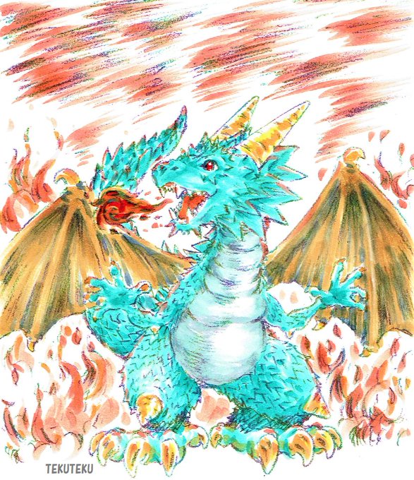 「無言でドラゴンをあげる見た人もやる」のTwitter画像/イラスト(新着))