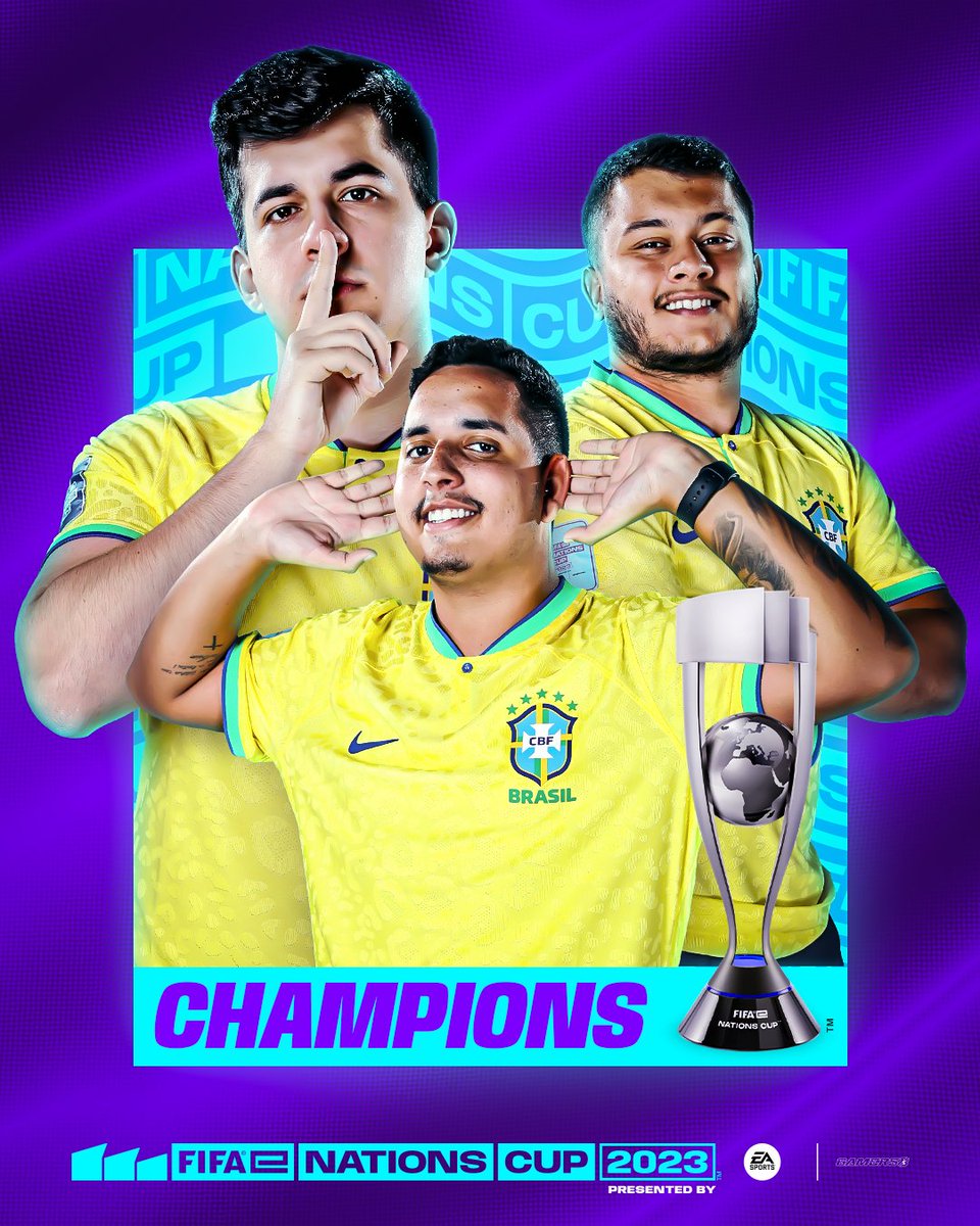 They've done it! Your FIFAe Nations Cup 2023 Champions - Brazil 🏆🇧🇷 #FeNC