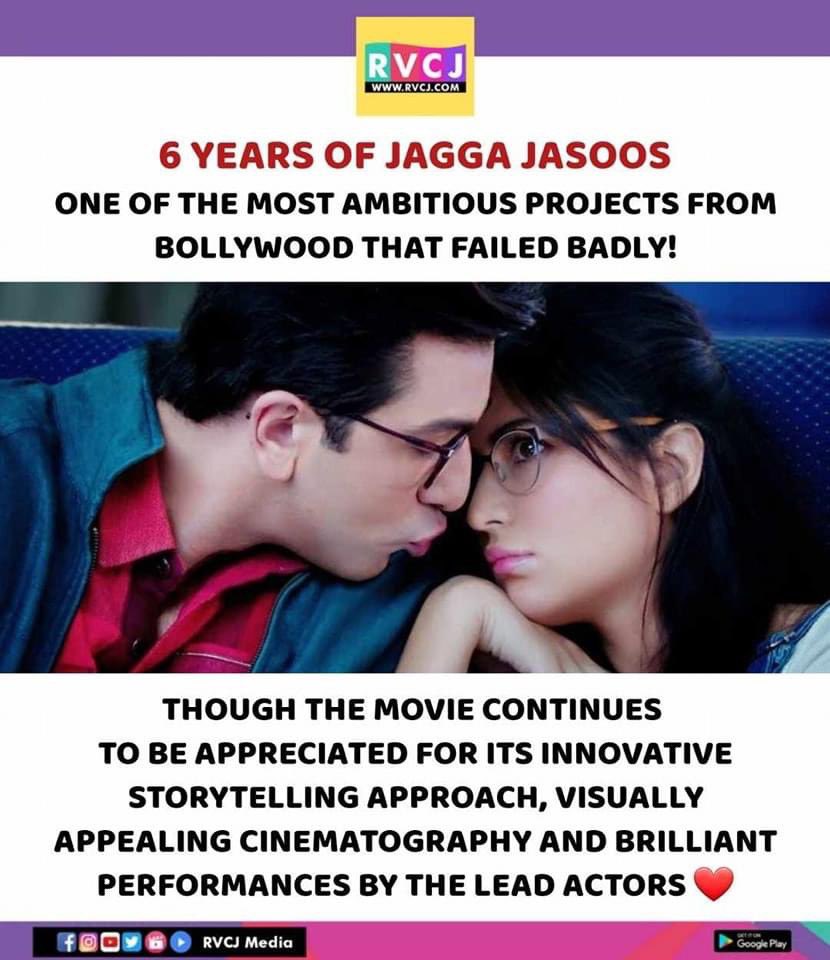 6 years of Jagga Jasoos!

#jaggajasoos #ranbirkapoor #katrinakaif #anuragbasu #bollywood #rvcjmovies