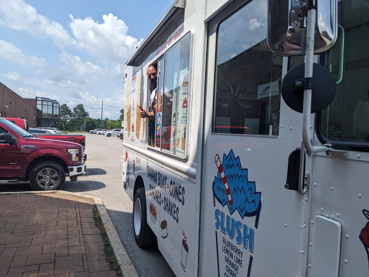 We're all smiles, thanks to the team at @gtaicecream for the quick service and great ice cream. Happy Friday Everyone! #carneybatteryhandling #employeeappreciation #icecreamtruck