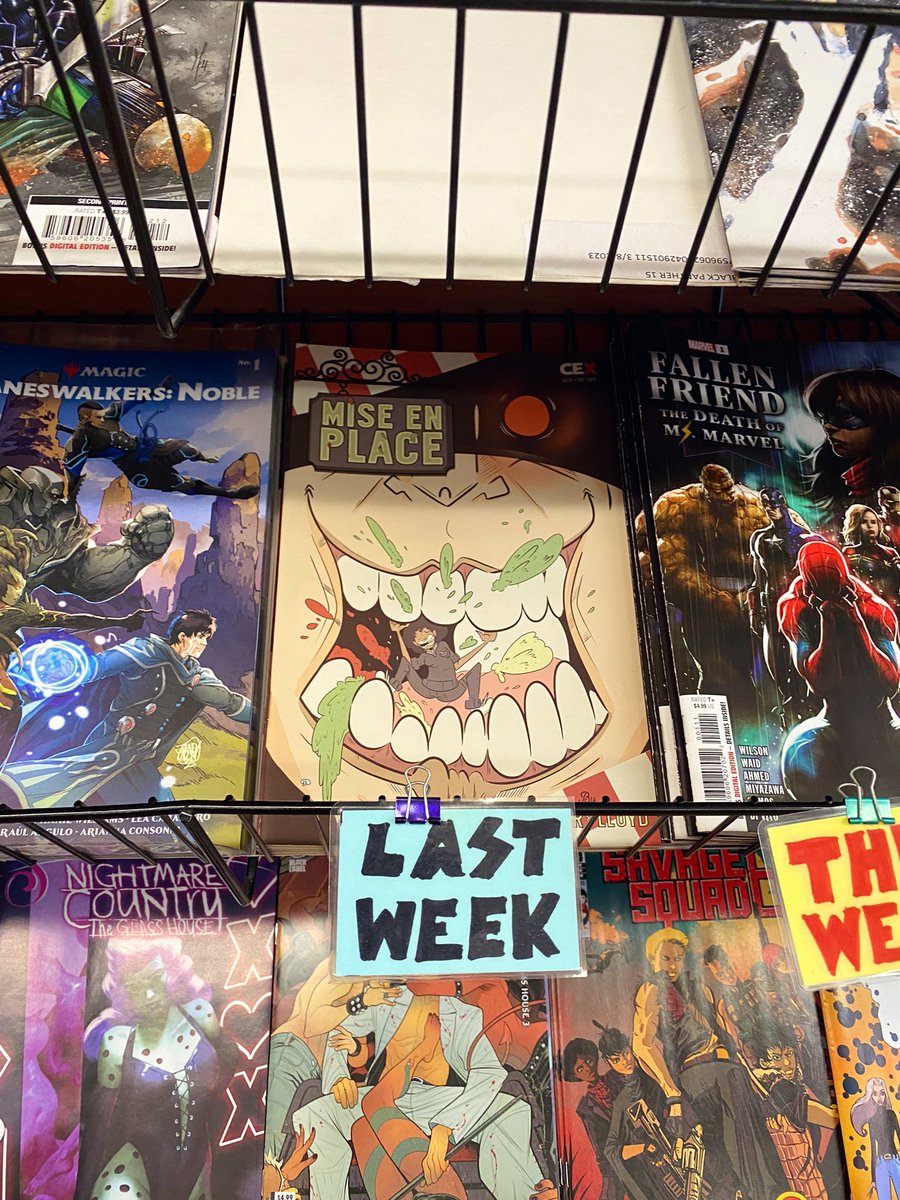 Matt "read comics everyday" Carr (@everybodytaste) on Twitter photo Mise En Place #spottedinthewild at <a href="/FantomComics/">Fantom Comics</a> in DC! <a href="/llanelloyd/">Lane! Draws! Comics!</a> <a href="/CEXPublishing/">CEX Publishing</a> Still a few copies left if you live in the area! 👩🏻🍳🦇🩸 Mise En Place #spottedinthewild at <a href="/FantomComics/">Fantom Comics</a> in DC! <a href="/llanelloyd/">Lane! Draws! Comics!</a> <a href="/CEXPublishing/">CEX Publishing</a> Still a few copies left if you live in the area! 👩🏻🍳🦇🩸