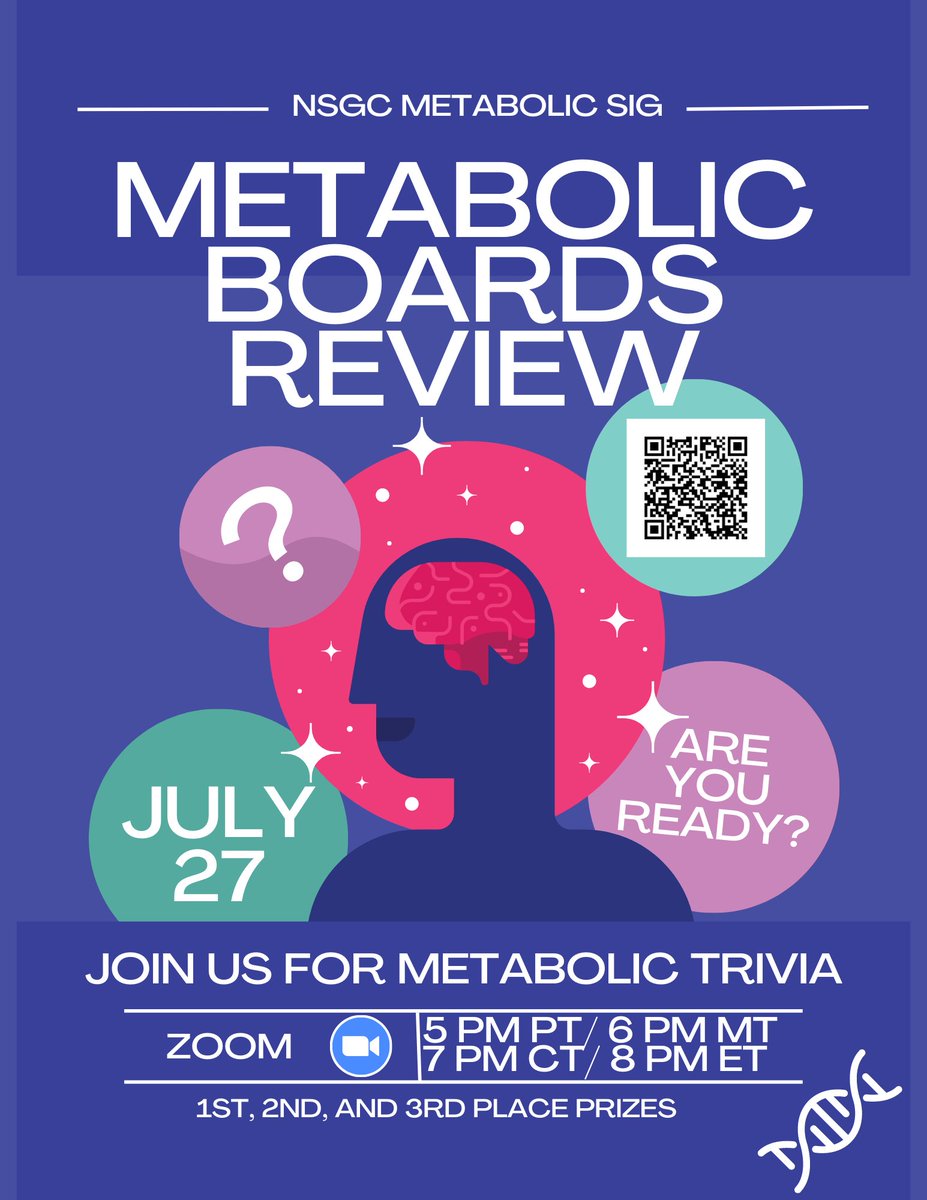 Looks like some exciting events are happening with the Metabolic SIG #GeneChat Register here: us06web.zoom.us/meeting/regist…