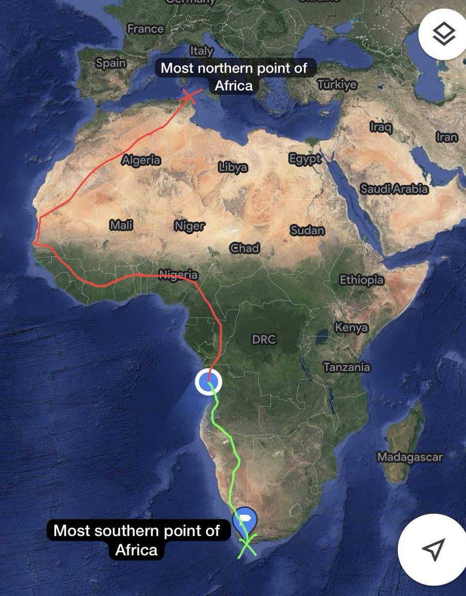 Russ Cook (@hardestgeezer) on Twitter photo <a href="/MrBeast/">MrBeast</a> I’m currently on Day 84 of becoming the first person ever to run the entire length of Africa.
Made it through deserts, mountains, jungle. Pissed blood. Food poisoning. Recently got robbed at gunpoint. Still got over 11,000km & 13 countries to go.
This is my progress on the <a href="/MrBeast/">MrBeast</a> I’m currently on Day 84 of becoming the first person ever to run the entire length of Africa.
Made it through deserts, mountains, jungle. Pissed blood. Food poisoning. Recently got robbed at gunpoint. Still got over 11,000km & 13 countries to go.
This is my progress on the