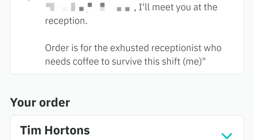 GenuineSparkyTM's tweet photo. Shout out to the @timhortonsuk
employee(s) in Dundee who have got an exhausted receptionist's back! 😭💚 https://t.co/xhwxLBdBUz