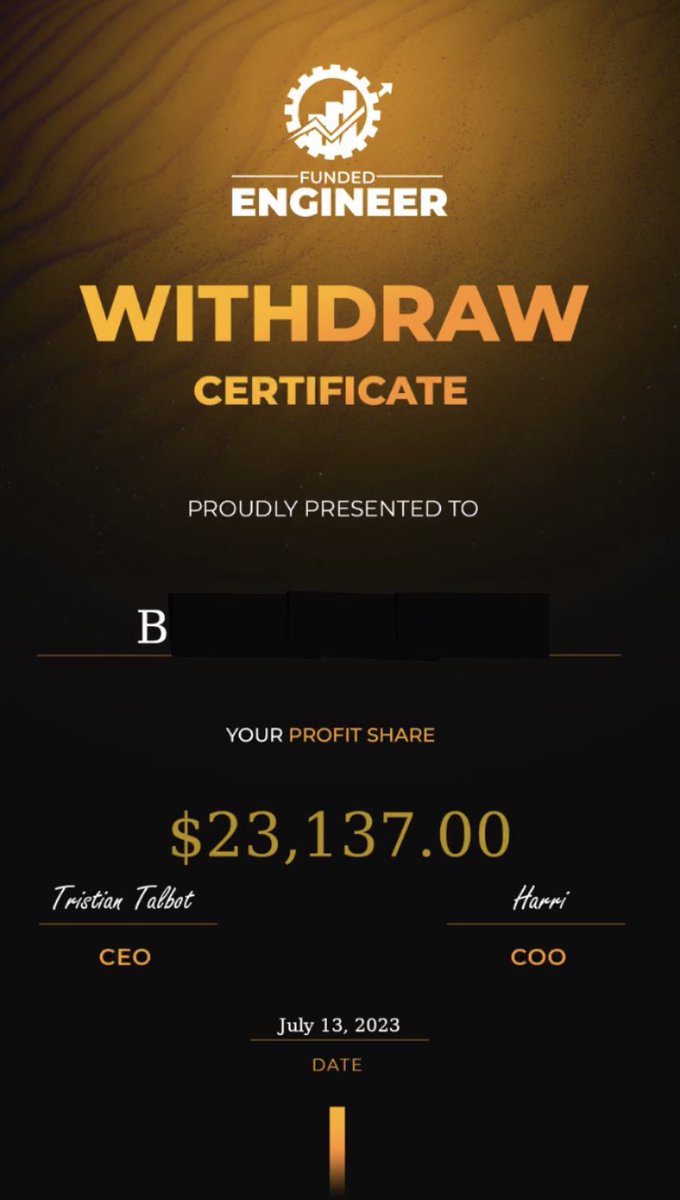 I_AM_M1_'s tweet photo. Since 2020, Iโve failed 27 challenges/funded accounts amongst 5 prop firms. This year in Feb. I had my first withdrawal of $9k before losing the account a few days later and going on tilt. With this withdrawal, Iโm now finally profitable. Believe in yourself. Keep going! https://t.co/IhBAkIhuXg