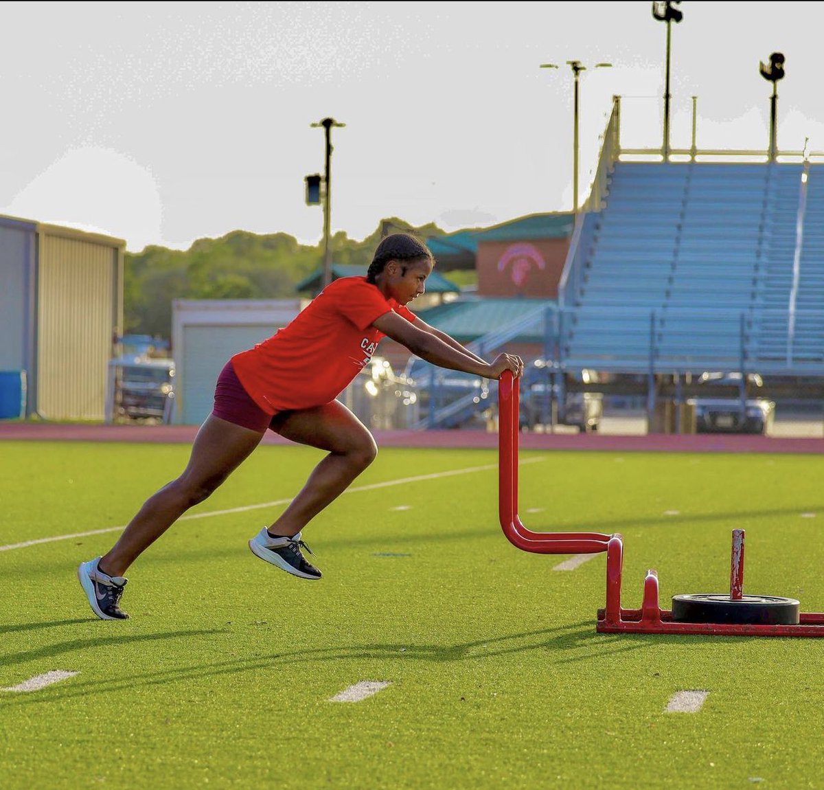 Prowler sled to help increase speed and core/muscle strength‼️