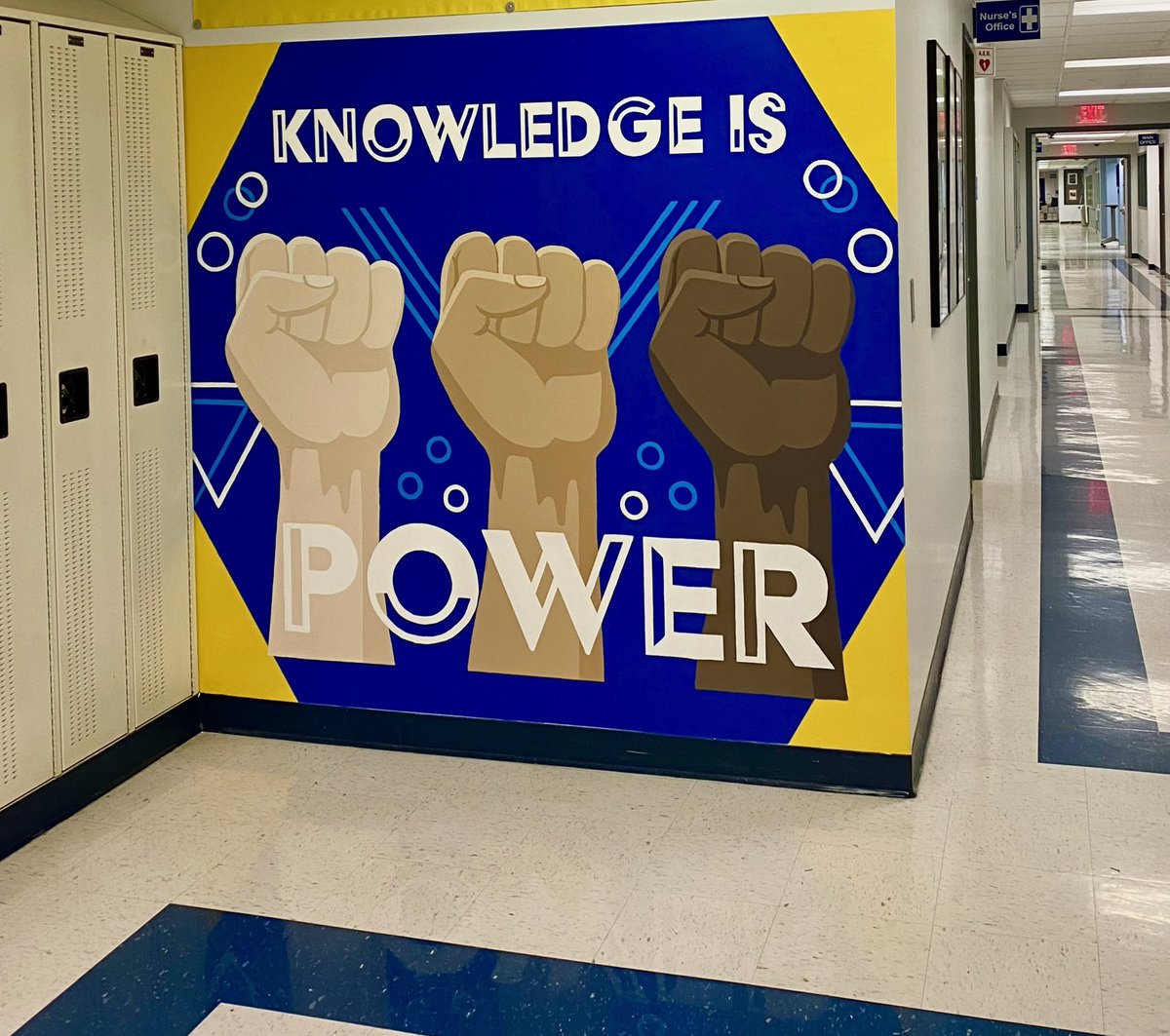 Incredibly proud of my sister, Lisett, who designed six different murals throughout West Leyden! She’s also a 2019 Leyden grad & about to graduate from ISU in the spring! #LeydenPride