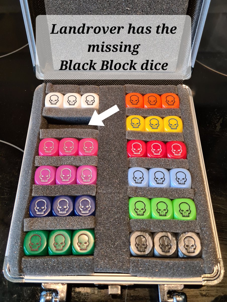 My mission is completed🥳
We now have the full <a href="/OfficialNAF/">The NAF</a> block dice collection in the #Thrudball Charity auction

A huge thank you from me and all the Thrudball team to everyone who made this happen 😍
The #bloodbowl community is the greatest😍
Widram 
thrudball.com/auction