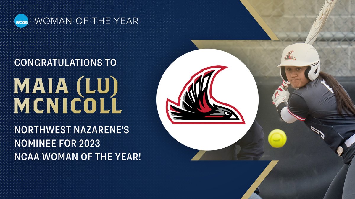 Congrats to our NCAA Woman of the Year nominee, Maia McNicoll of NNU softball!