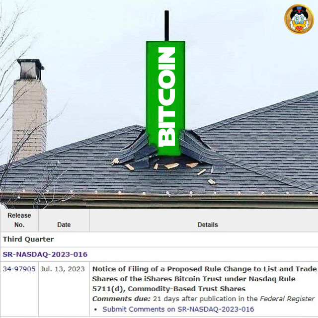 OMG Bullish 🟢🟢🟢🐂

🇺🇸 SEC acknowledges BlackRock's Spot #Bitcoin ETF application. 

$QUACK #RichQUACK $BTC #CryptoNews
