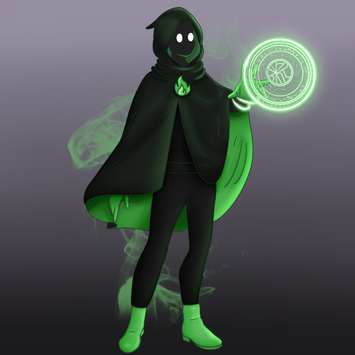 StarryEyed_Grrl's tweet photo. Meet Spellbinder! Sorcerer prodigy trained in the arcane by the high warlock of Halcyon city, Doctor Midnight himself. 
A commission for one of my  lovely Masks players! #masksttrpg #magpiegames https://t.co/wC9YVoiW5J