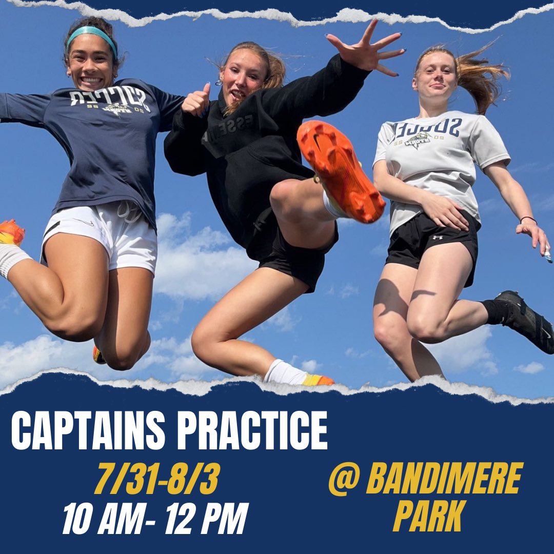 CAPTAINS PRACTICE DATES‼️‼️Cant wait to see you all there!! Feel free to reach out with any questions! 💙💛