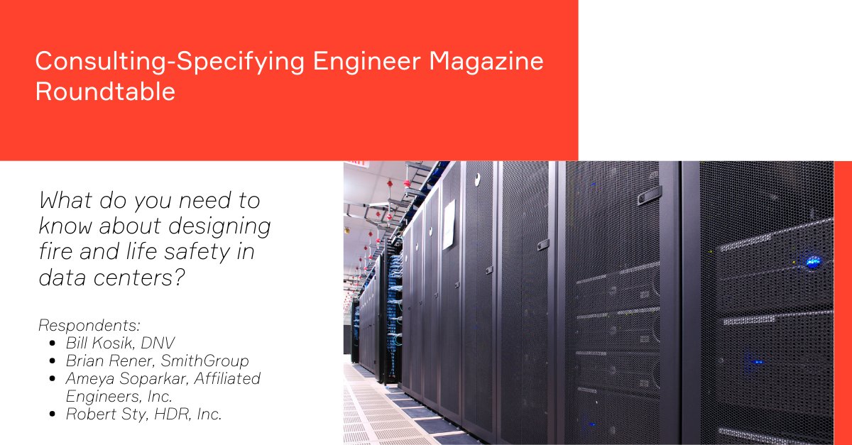 Developing fire and #lifesafety in data centers demands careful consideration. #AEI #MissionCritical Market Leader, Ameya Soparkar, &amp; other industry experts discuss these aspects &amp; more in a <a href="/CSEmag/">Consulting-Specifying Engineer Magazine</a> #MEP roundtable. #AffiliatedEngineers

Learn more: bit.ly/3pMXd39