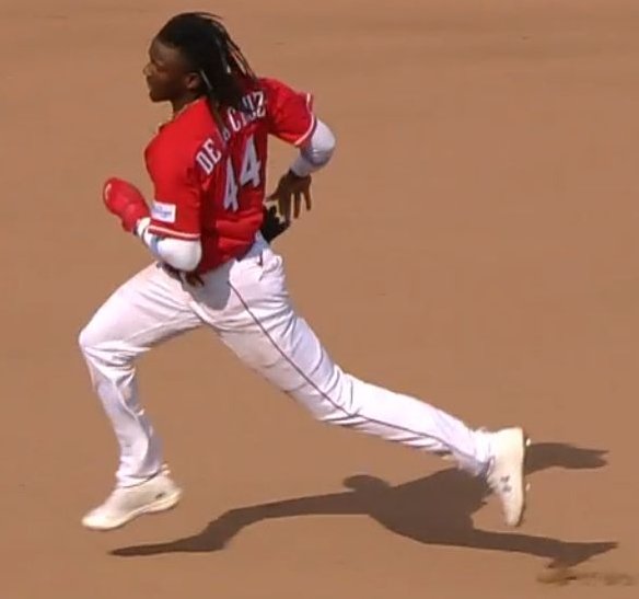 CodifyBaseball's tweet photo. No MLB player since 1958 has scored more runs in their first 30 career games than Elly De La Cruz has scored in his first 30 (28 runs)!

If that sounds ridiculous, it's because it is.