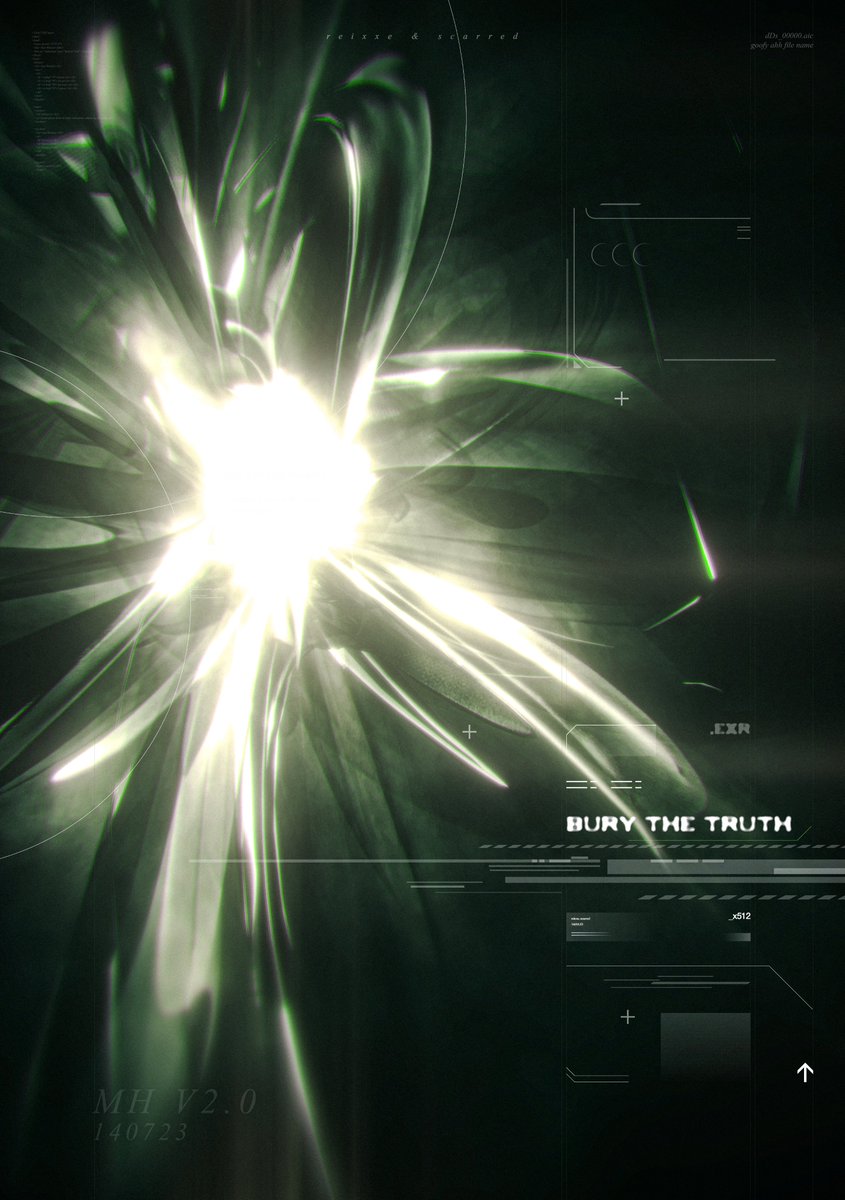 reixxe's tweet image. &amp;gt;&amp;gt; bury the truth — [14JUL23] &amp;amp; @ScarredJP666

::「 new series, new secrets — MetalHeart vol.2 」

#metalheart #abstractdesign #depthcore #blender #uidesign #trendwhore