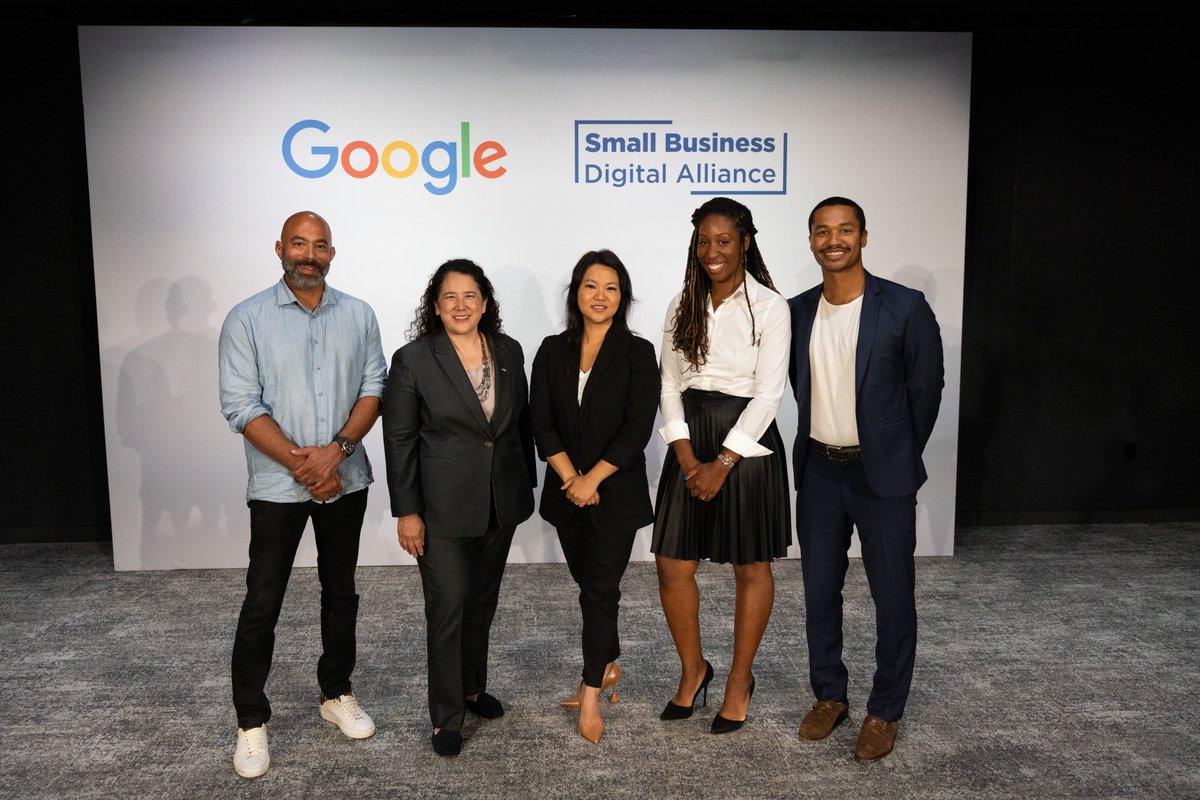 Google for Startups (@googlestartups) on Twitter photo More congrats are in order 🎉
Yesterday, 3 of our new Founders Fund recipients <a href="/danieltaylorco/">Daniel Taylor</a>, <a href="/otis_ai/">Otis AI</a> & Erika Byers joined a roundtable at <a href="/Google/">Google</a> NYC with @SBAGov <a href="/SBAIsabel/">Isabel Casillas Guzman</a> <a href="/SBDigiAlliance/">Small Business Digital Alliance</a> & other #SMBs to discuss how digital tools & ads are helping businesses grow. More congrats are in order 🎉
Yesterday, 3 of our new Founders Fund recipients <a href="/danieltaylorco/">Daniel Taylor</a>, <a href="/otis_ai/">Otis AI</a> & Erika Byers joined a roundtable at <a href="/Google/">Google</a> NYC with @SBAGov <a href="/SBAIsabel/">Isabel Casillas Guzman</a> <a href="/SBDigiAlliance/">Small Business Digital Alliance</a> & other #SMBs to discuss how digital tools & ads are helping businesses grow.
