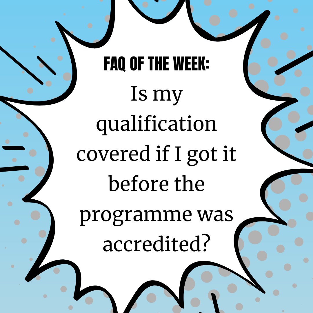 TheUniversityC1's tweet photo. ✨FAQ Fridays✨ is back again to help you navigate the world of higher education. Check out today's question on accreditation and whether it covers qualifications that were issued before the status was granted🤔. https://t.co/hGjU475ZmN