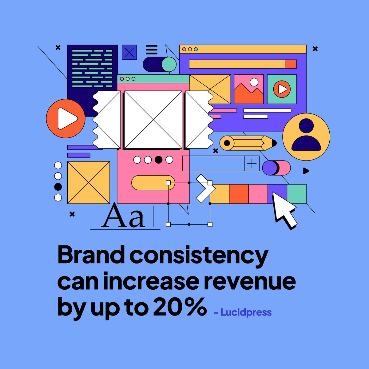 Did you know that simply maintaining a consistent brand image can have a significant impact on your bottom line? Research shows that by staying true to your brand's values, voice, and visual identity, you can skyrocket your revenue by up to 20%! 💸 #facts