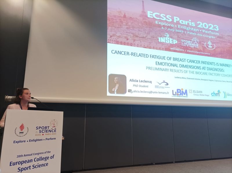 B_MorelP's tweet photo. Last week saw largest congress in exercise science @E_C_S_S. Opportunity for @LECLERCQAlicia1 @AChatrenet to present  1st results #BIOCARE cohort @CHLeMans ClinicVH @HugBourgeois72
Promising results➡️ #biopsychosocial #cancer #fatigue @LaboMIP @LIBM_lab
📰https://t.co/p44h4V2TpE https://t.co/aj8bczpVQg