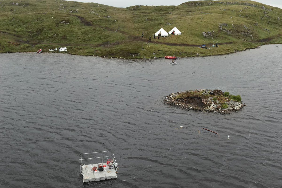 Great start to the final excavation season at Loch Bhorgastail, Lewis, Outer Hebrides, Scotland @FSturt @DuncanGarrow @SBlankshein #ScotlandDigs2023