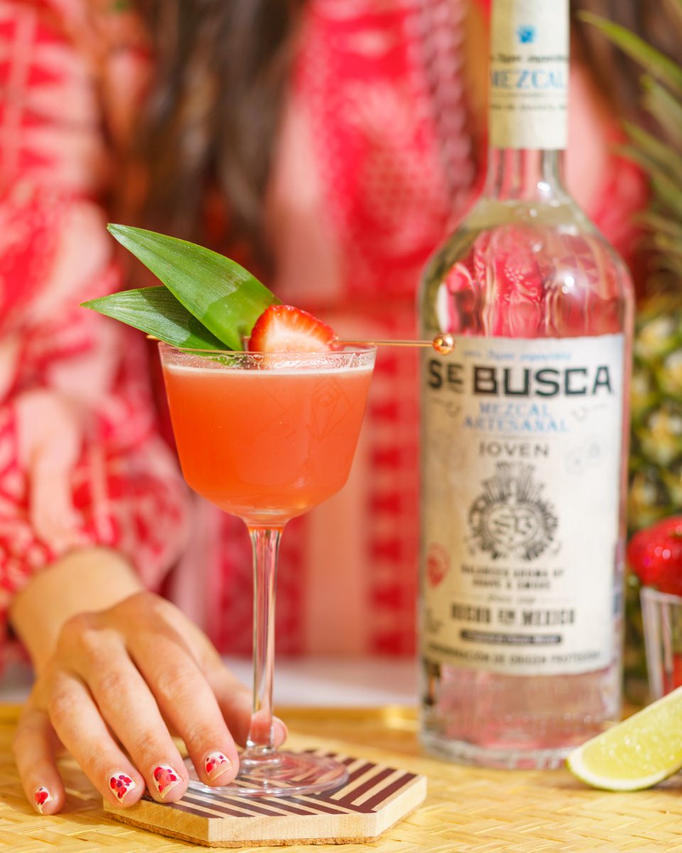 Calling all weekend warriors! Friday is here and we're serving up this Spicy Strawberry Pineapple #Mezcal cocktail by <a href="/beautifulbooze/">Beautiful Booze</a>. Featuring #SeBusca Joven, this drink offers a delicious blend of fruity, spicy, and light smoky flavors.