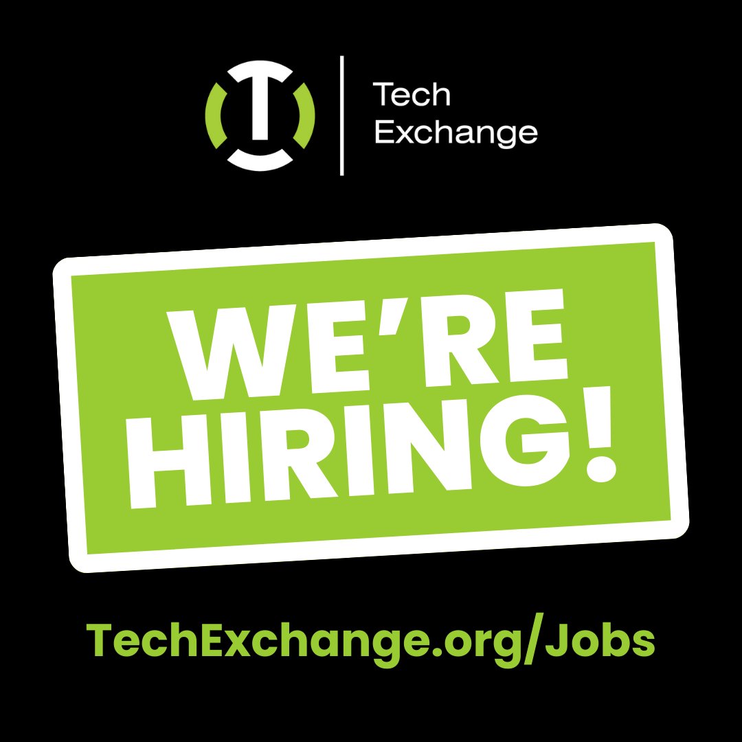 JOIN OUR TEAM! Tech Exchange is hiring for the following positions:

• Director of Programs
• Digital Equity Program Manager (Solano County)

Visit techexchange.org/jobs to learn more and please share!

#JobOpportunity #DigitalEquity #NonProfit #Oakland #BayArea