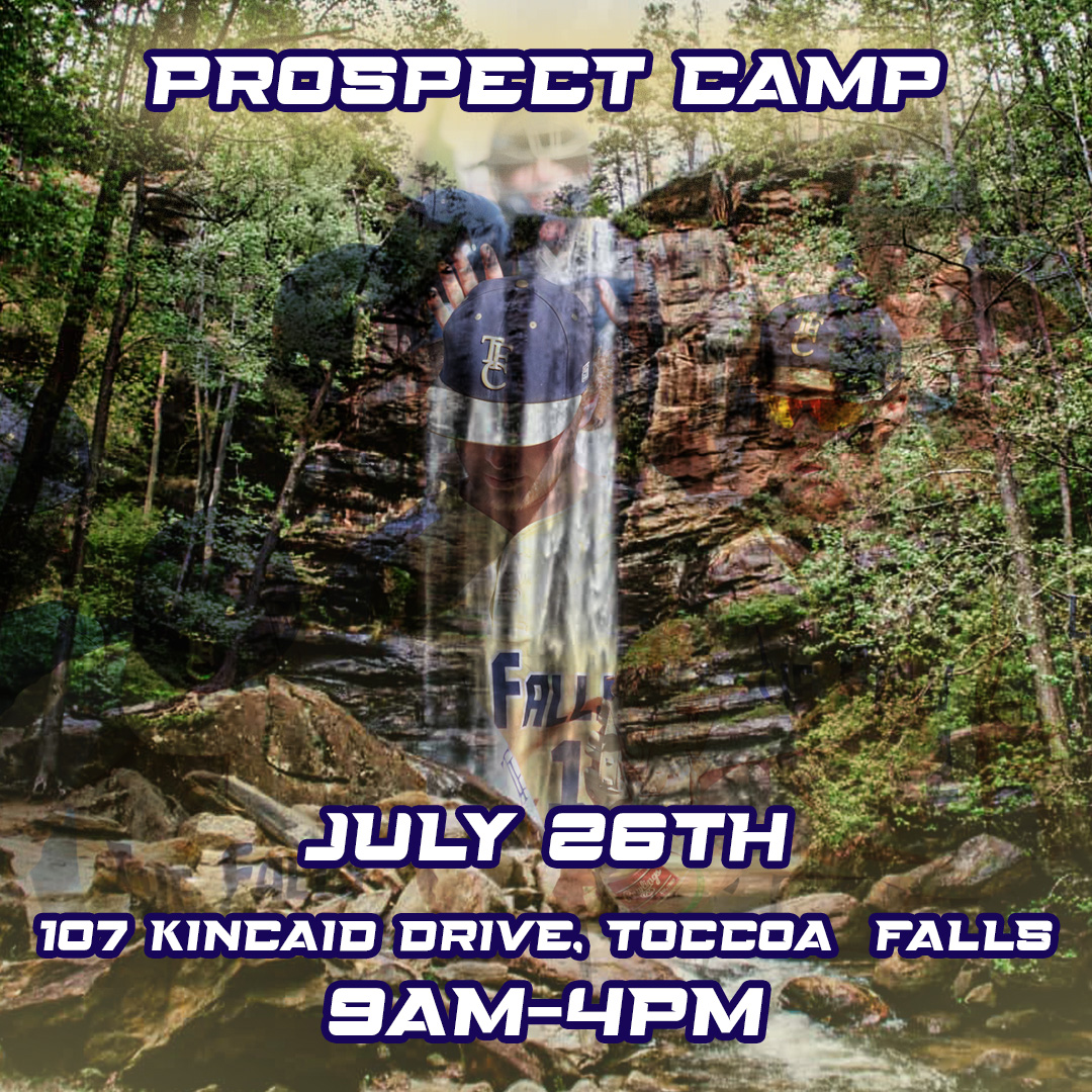 PROSPECT CAMP IS COMING UP

The camp will be held on July 26th
Check in is at 8:30
REGISTRATION CLOSES JULY 24th

#toccoa #collegebaseball #baseball #prospect